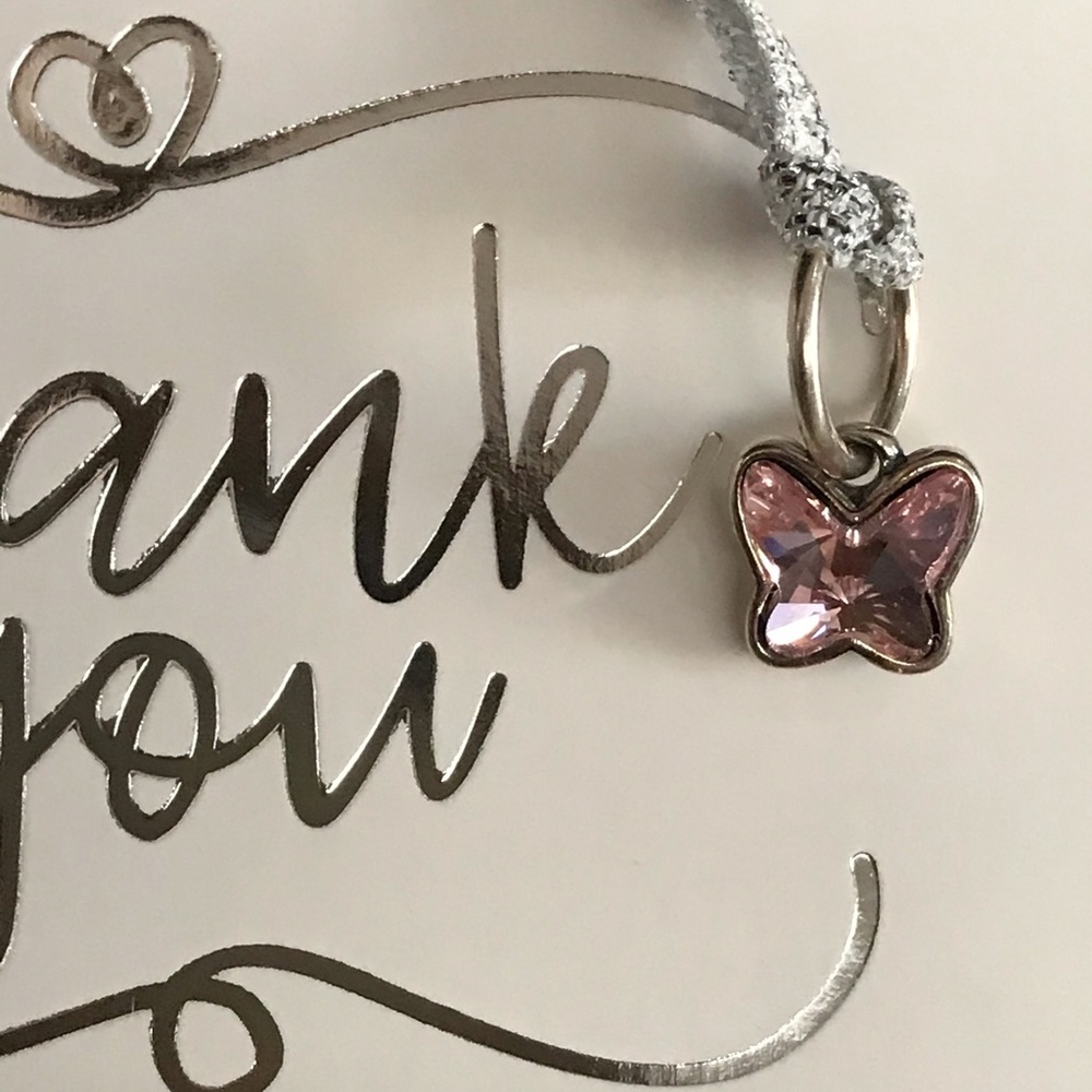Grace&Heart Pink Swarovski Butterfly Charm/Pendant